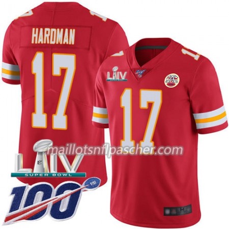 Maillot Kansas City Chiefs Mecole Hardman 17 Nike Rouge 100th 2020 Super Bowl LIV - Homme